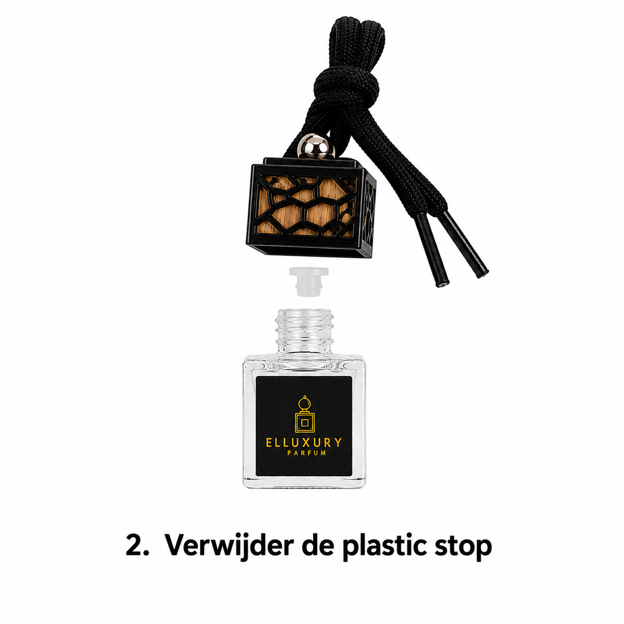 Gebruiksaanwijzing autoparfum Elluxuryparfum stap 2