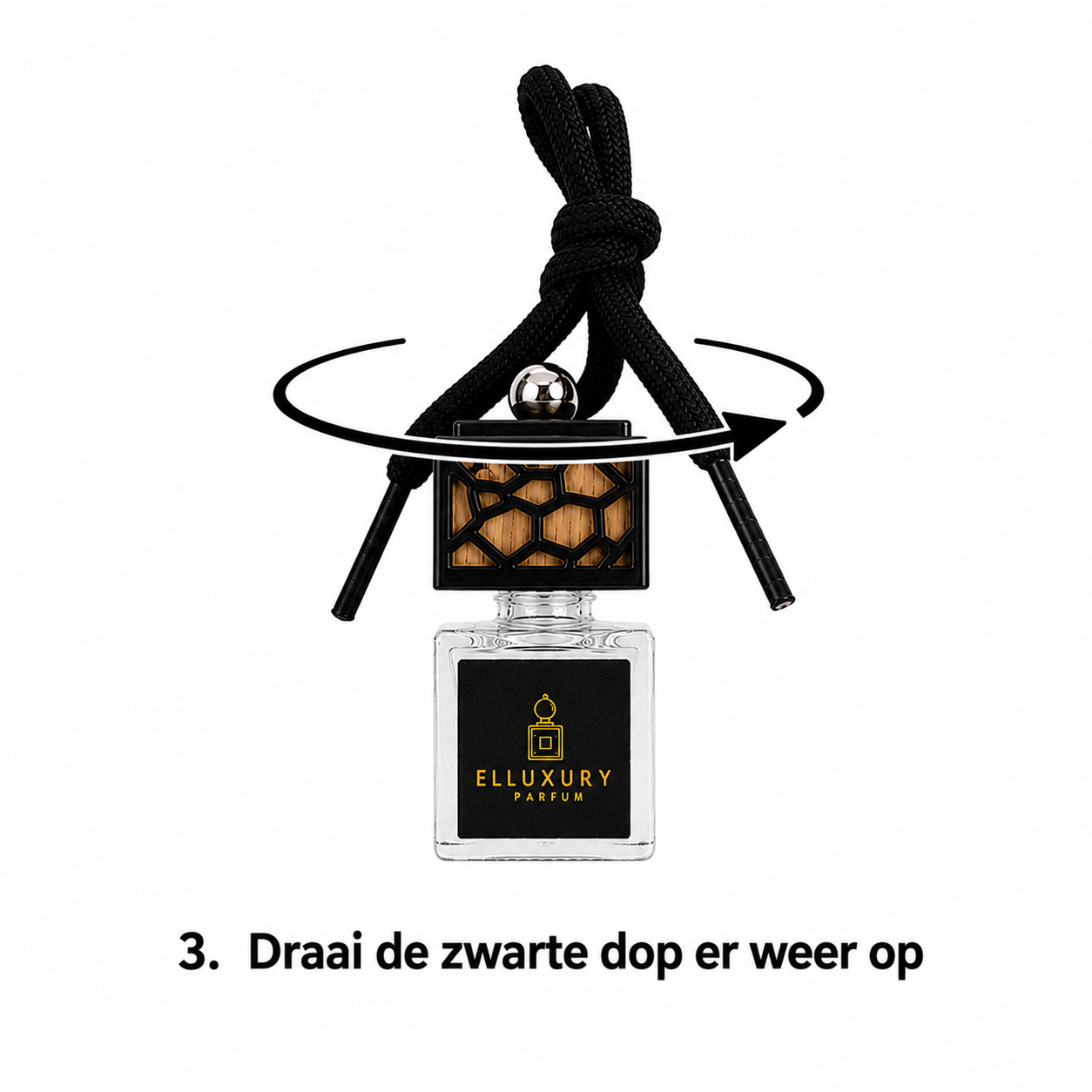 Gebruiksaanwijzing autoparfum Elluxuryparfum stap 3