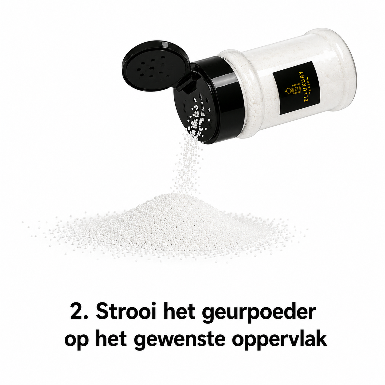 Gebruiksaanwijzing geurpoeder Elluxuryparfum stap 2