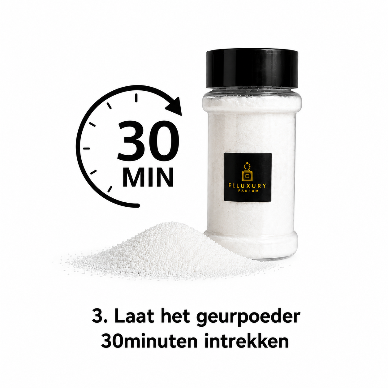Gebruiksaanwijzing geurpoeder Elluxuryparfum stap 3