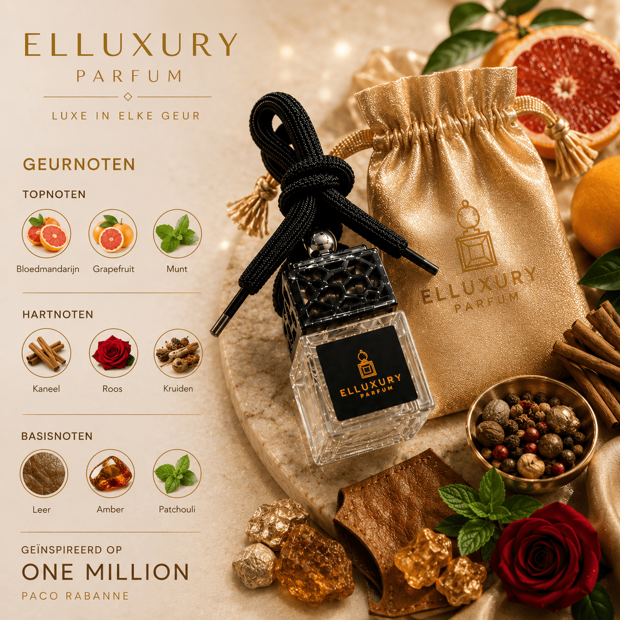 Nr. 1 A Millionaire Autoparfum luxe parfum en autoparfum - Elluxuryparfum