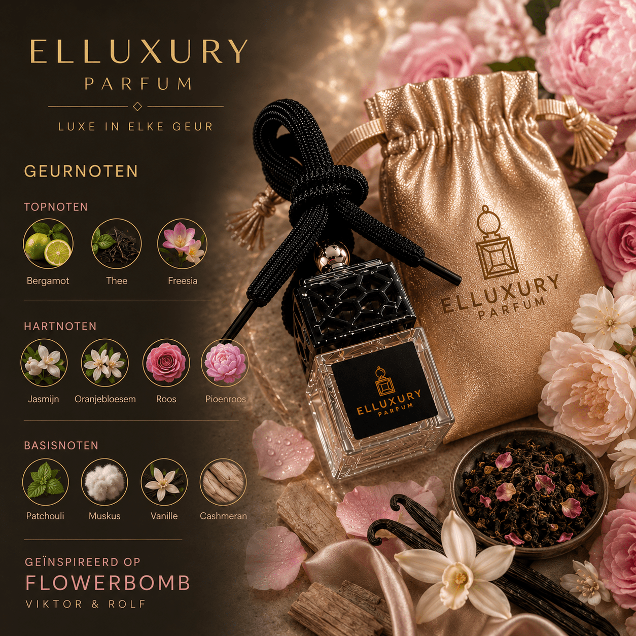 Nr. 16 Flowerbombe Autoparfum luxe parfum en autoparfum - Elluxuryparfum